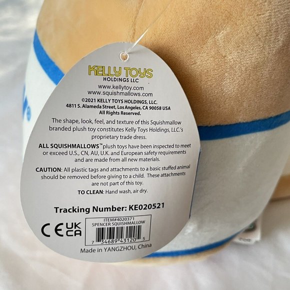 NEW "Spencer" The Dog, Squishmallow Official Kellytoy Soft Squishy 9” NEW - Picture 6 of 13